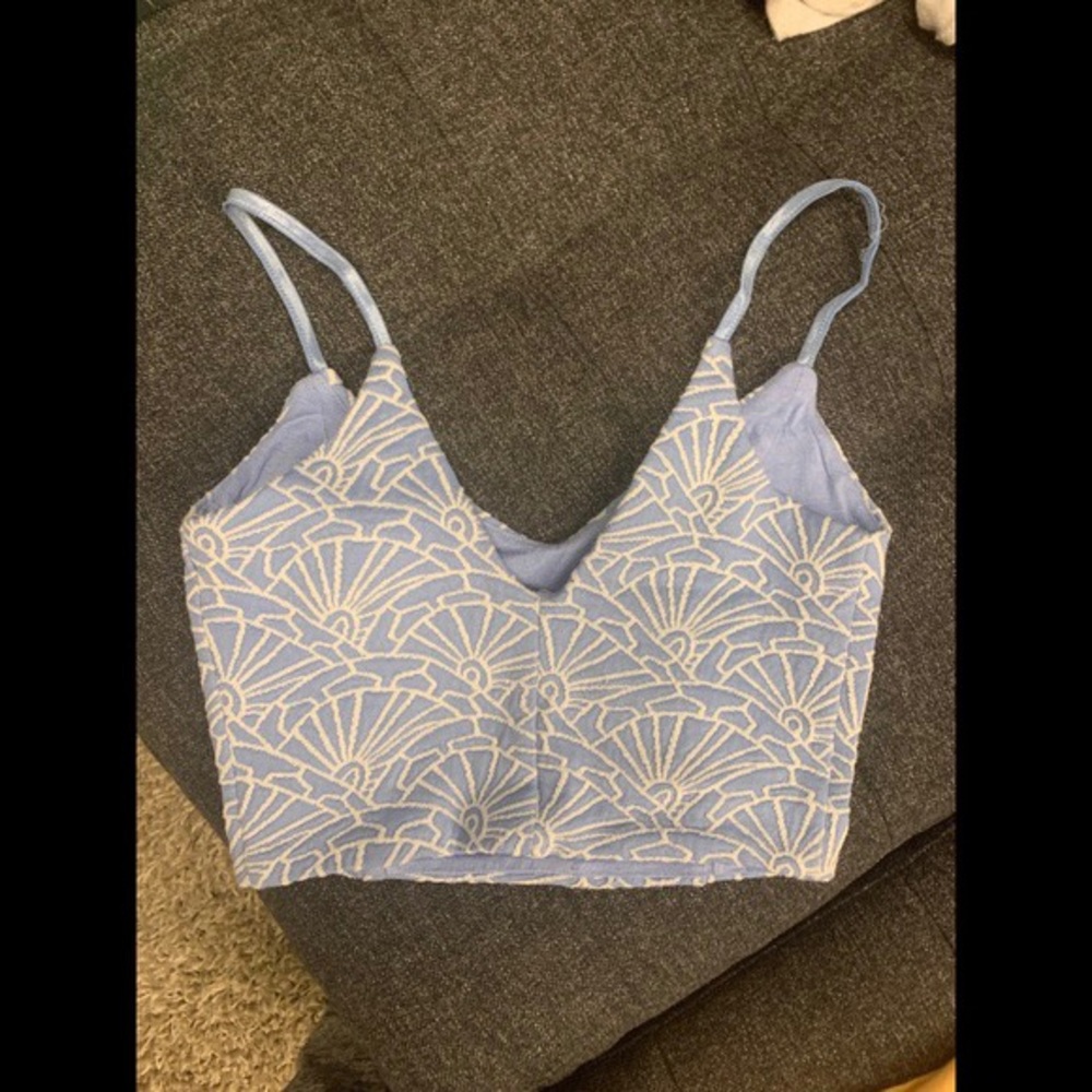 Light blue crop tank top - Picture 2 of 3